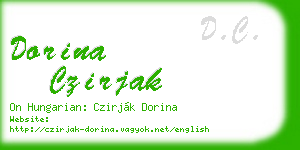 dorina czirjak business card